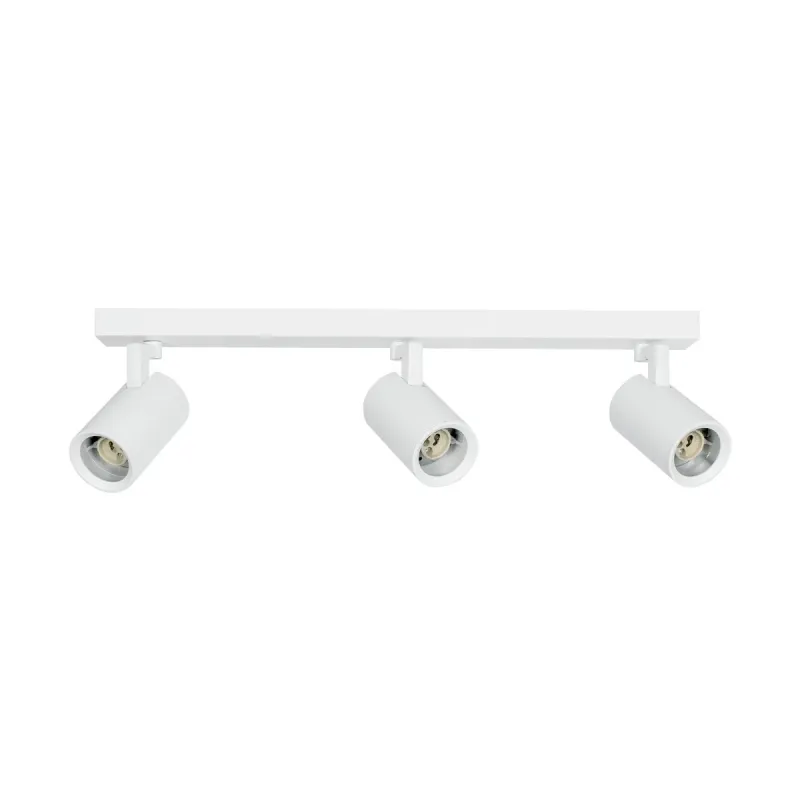 kelvo® SPOTA KLV-101-0139 Κινούμενο Φωτιστικό Σποτ Οροφής για 3 Λάμπες MR16 με Ντουί GU10 AC 220-240V IP20 - Λευκό Ματ - Μ48 x Π6.2 x Υ14cm