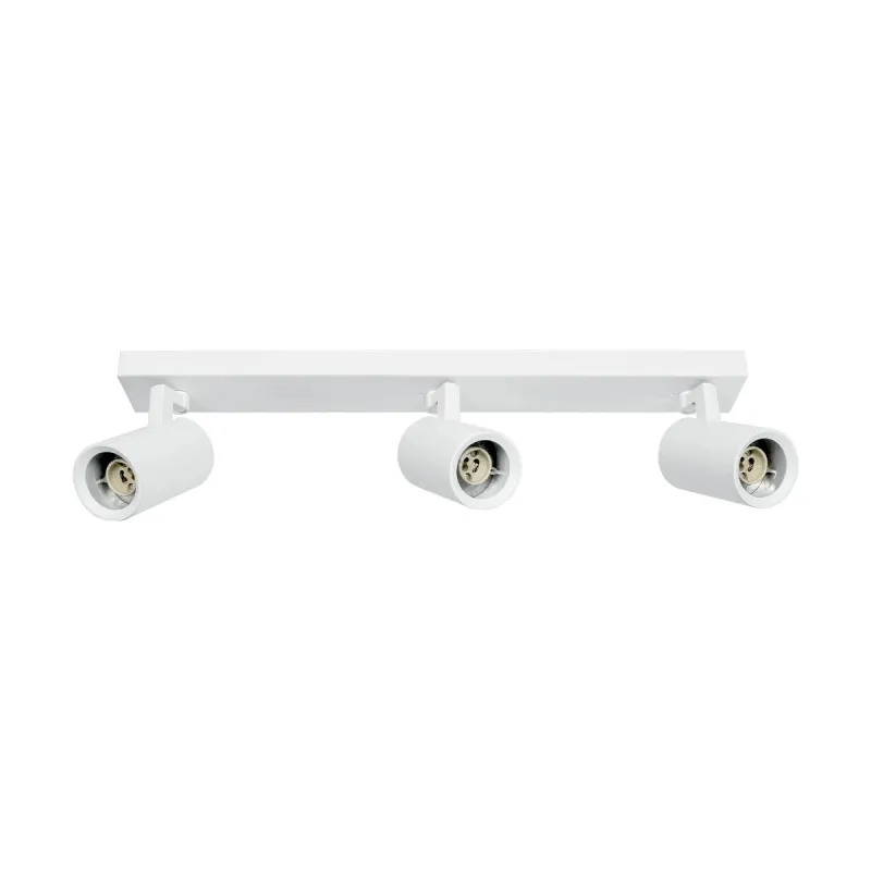 kelvo® SPOTA KLV-101-0139 Κινούμενο Φωτιστικό Σποτ Οροφής για 3 Λάμπες MR16 με Ντουί GU10 AC 220-240V IP20 - Λευκό Ματ - Μ48 x Π6.2 x Υ14cm