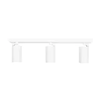 kelvo® SPOTA KLV-101-0139 Κινούμενο Φωτιστικό Σποτ Οροφής για 3 Λάμπες MR16 με Ντουί GU10 AC 220-240V IP20 - Λευκό Ματ - Μ48 x Π6.2 x Υ14cm