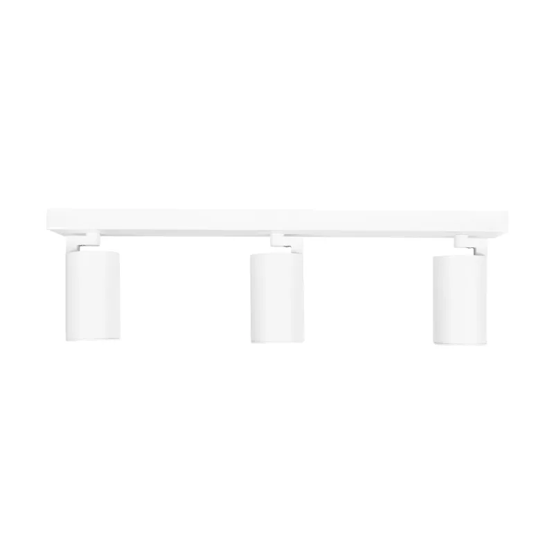 kelvo® SPOTA KLV-101-0139 Κινούμενο Φωτιστικό Σποτ Οροφής για 3 Λάμπες MR16 με Ντουί GU10 AC 220-240V IP20 - Λευκό Ματ - Μ48 x Π6.2 x Υ14cm