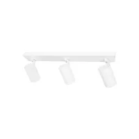 kelvo® SPOTA KLV-101-0139 Κινούμενο Φωτιστικό Σποτ Οροφής για 3 Λάμπες MR16 με Ντουί GU10 AC 220-240V IP20 - Λευκό Ματ - Μ48 x Π6.2 x Υ14cm