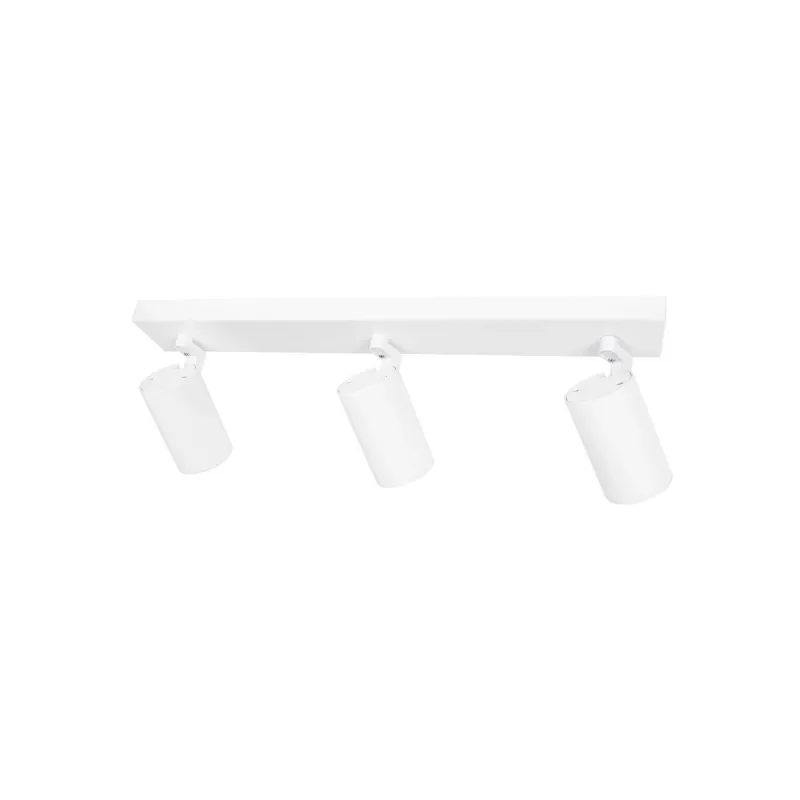 kelvo® SPOTA KLV-101-0139 Κινούμενο Φωτιστικό Σποτ Οροφής για 3 Λάμπες MR16 με Ντουί GU10 AC 220-240V IP20 - Λευκό Ματ - Μ48 x Π6.2 x Υ14cm