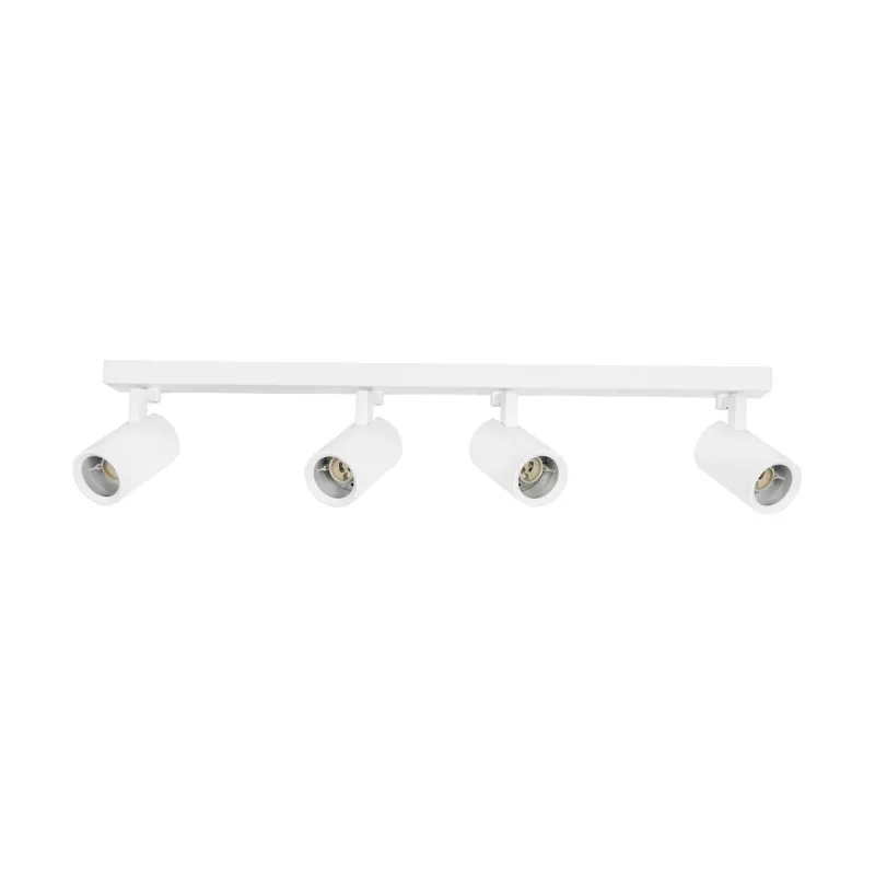 kelvo® SPOTA KLV-101-0141 Κινούμενο Φωτιστικό Σποτ Οροφής για 4 Λάμπες MR16 με Ντουί GU10 AC 220-240V IP20 - Λευκό Ματ - Μ64 x Π6 x Υ14cm