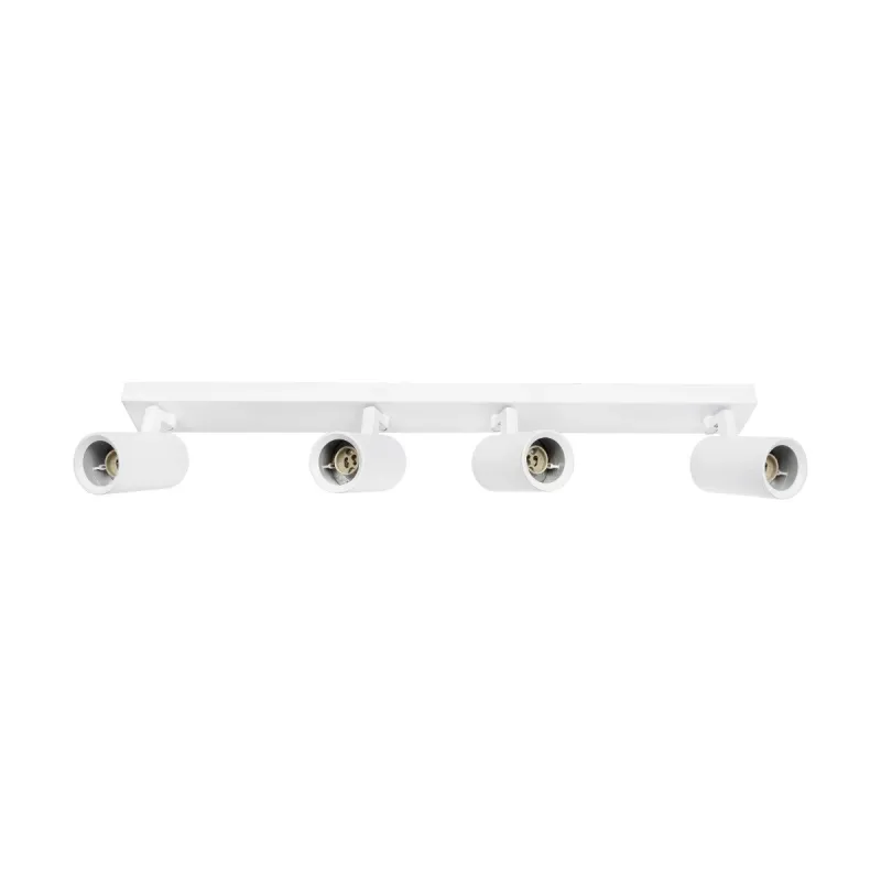 kelvo® SPOTA KLV-101-0141 Κινούμενο Φωτιστικό Σποτ Οροφής για 4 Λάμπες MR16 με Ντουί GU10 AC 220-240V IP20 - Λευκό Ματ - Μ64 x Π6 x Υ14cm