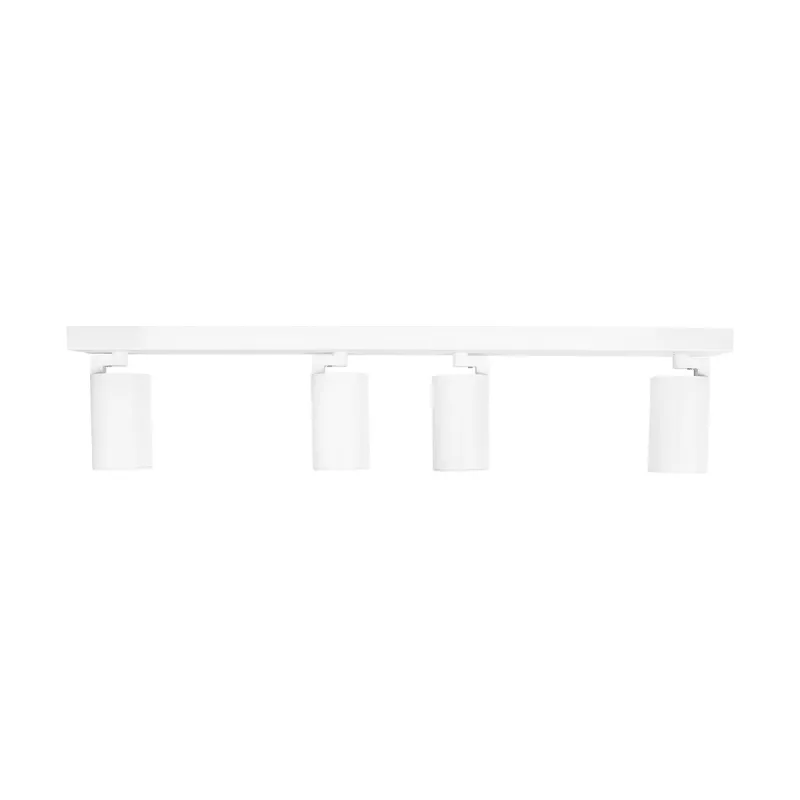 kelvo® SPOTA KLV-101-0141 Κινούμενο Φωτιστικό Σποτ Οροφής για 4 Λάμπες MR16 με Ντουί GU10 AC 220-240V IP20 - Λευκό Ματ - Μ64 x Π6 x Υ14cm
