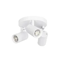 kelvo® SPOTA KLV-101-0145 Κινούμενο Φωτιστικό Σποτ Οροφής για 3 Λάμπες MR16 με Ντουί GU10 AC 220-240V IP20 - Λευκό Ματ - Μ19 x Π19 x Υ14cm