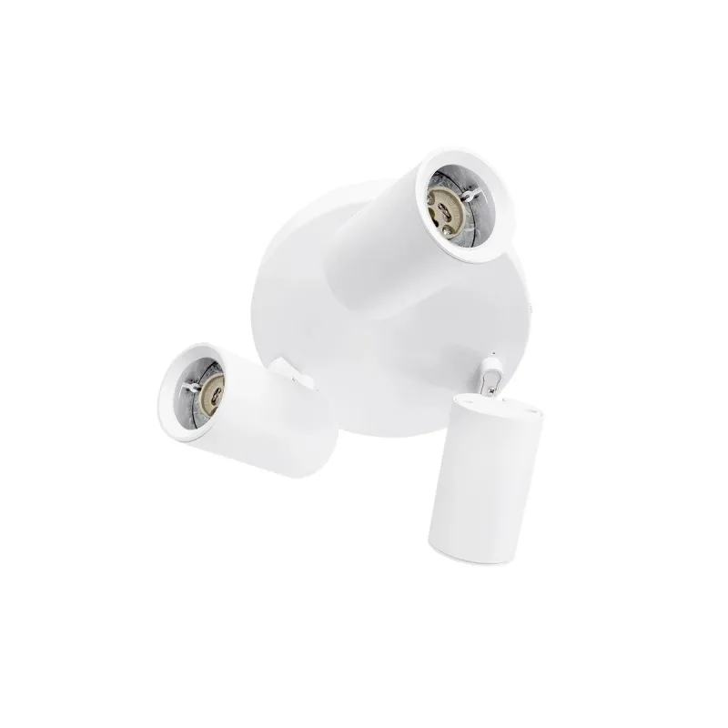 kelvo® SPOTA KLV-101-0145 Κινούμενο Φωτιστικό Σποτ Οροφής για 3 Λάμπες MR16 με Ντουί GU10 AC 220-240V IP20 - Λευκό Ματ - Μ19 x Π19 x Υ14cm