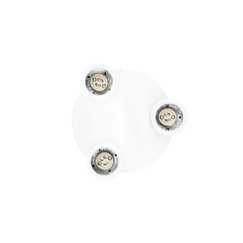 kelvo® SPOTA KLV-101-0145 Κινούμενο Φωτιστικό Σποτ Οροφής για 3 Λάμπες MR16 με Ντουί GU10 AC 220-240V IP20 - Λευκό Ματ - Μ19 x Π19 x Υ14cm