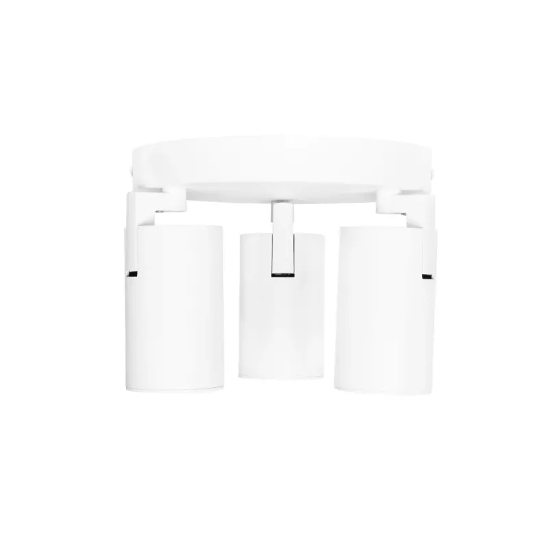 kelvo® SPOTA KLV-101-0145 Κινούμενο Φωτιστικό Σποτ Οροφής για 3 Λάμπες MR16 με Ντουί GU10 AC 220-240V IP20 - Λευκό Ματ - Μ19 x Π19 x Υ14cm