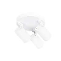 kelvo® SPOTA KLV-101-0145 Κινούμενο Φωτιστικό Σποτ Οροφής για 3 Λάμπες MR16 με Ντουί GU10 AC 220-240V IP20 - Λευκό Ματ - Μ19 x Π19 x Υ14cm