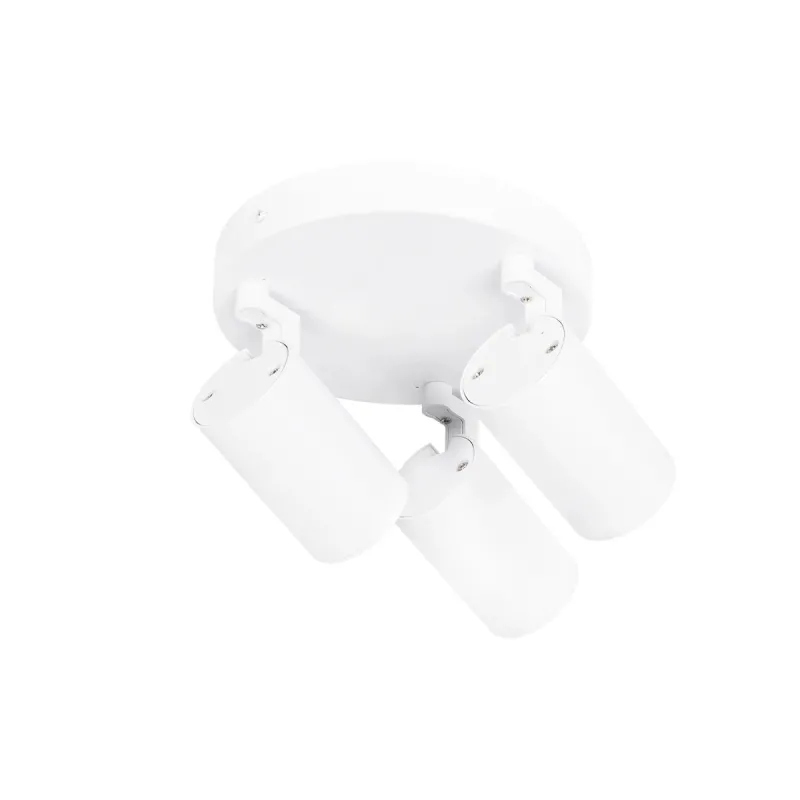 kelvo® SPOTA KLV-101-0145 Κινούμενο Φωτιστικό Σποτ Οροφής για 3 Λάμπες MR16 με Ντουί GU10 AC 220-240V IP20 - Λευκό Ματ - Μ19 x Π19 x Υ14cm