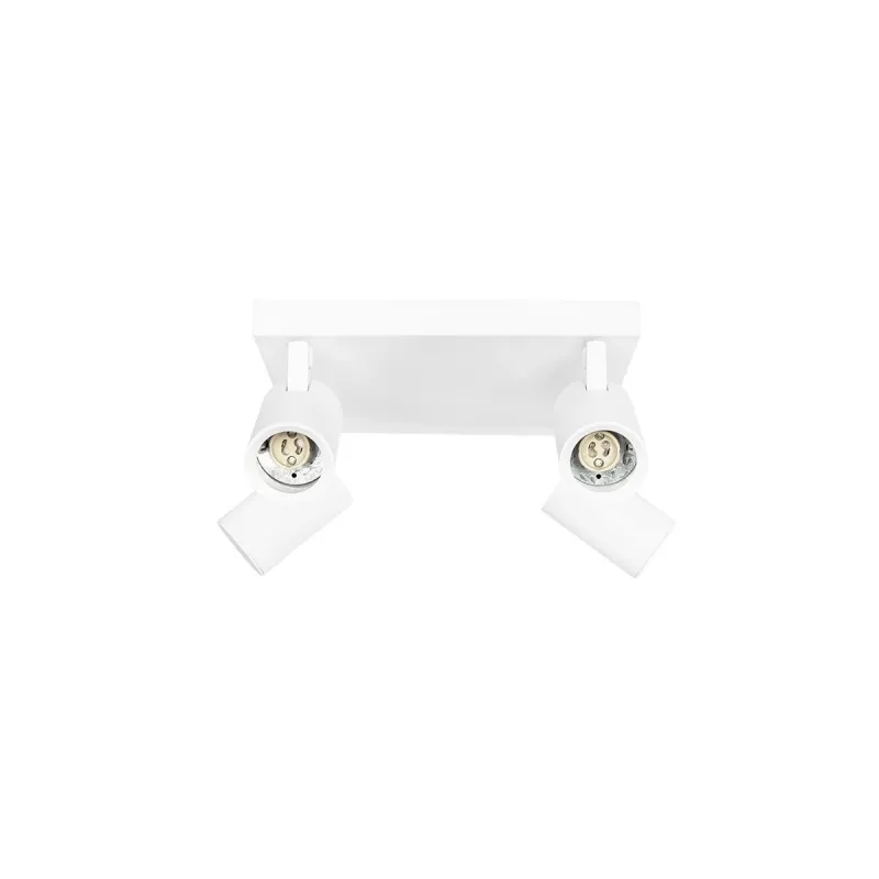 kelvo® SPOTA KLV-101-0147 Κινούμενο Φωτιστικό Σποτ Οροφής για 4 Λάμπες MR16 με Ντουί GU10 AC 220-240V IP20 - Λευκό Ματ - Μ26 x Π26 x Υ14cm