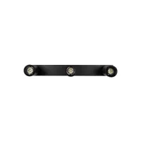 kelvo® SPOTA KLV-101-0138 Κινούμενο Φωτιστικό Σποτ Οροφής για 3 Λάμπες MR16 με Ντουί GU10 AC 220-240V IP20 - Μαύρο Ματ - Μ48 x Π6.2 x Υ14cm