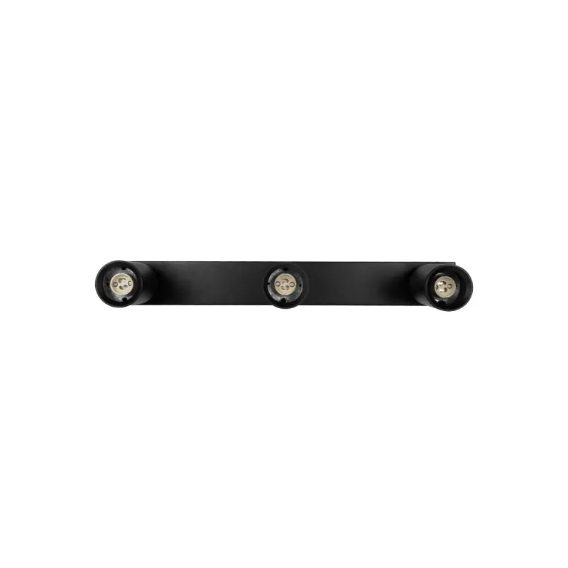 kelvo® SPOTA KLV-101-0138 Κινούμενο Φωτιστικό Σποτ Οροφής για 3 Λάμπες MR16 με Ντουί GU10 AC 220-240V IP20 - Μαύρο Ματ - Μ48 x Π6.2 x Υ14cm