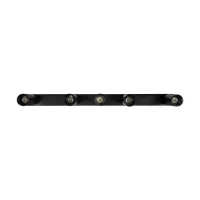 kelvo® SPOTA KLV-101-0142 Κινούμενο Φωτιστικό Σποτ Οροφής για 5 Λάμπες MR16 με Ντουί GU10 AC 220-240V IP20 - Μαύρο Ματ - Μ79.5 x Π6.3 x Υ14cm