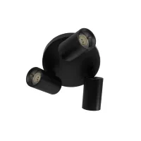 kelvo® SPOTA KLV-101-0144 Κινούμενο Φωτιστικό Σποτ Οροφής για 3 Λάμπες MR16 με Ντουί GU10 AC 220-240V IP20 - Μαύρο Ματ - Μ19 x Π19 x Υ14cm