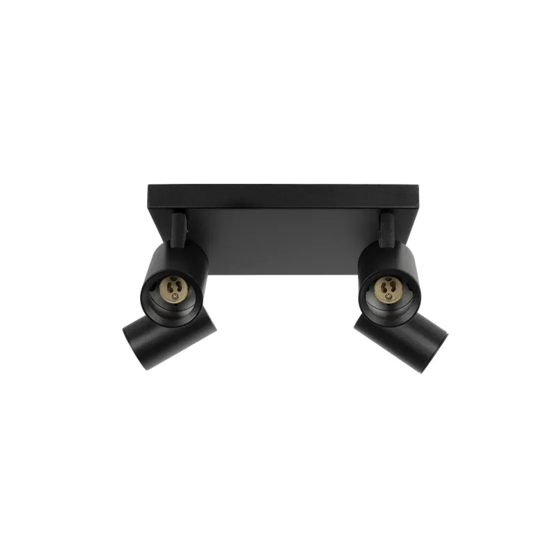 kelvo® SPOTA KLV-101-0146 Κινούμενο Φωτιστικό Σποτ Οροφής για 4 Λάμπες MR16 με Ντουί GU10 AC 220-240V IP20 - Μαύρο Ματ - Μ26 x Π26 x Υ14cm
