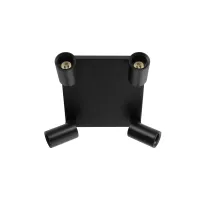 kelvo® SPOTA KLV-101-0146 Κινούμενο Φωτιστικό Σποτ Οροφής για 4 Λάμπες MR16 με Ντουί GU10 AC 220-240V IP20 - Μαύρο Ματ - Μ26 x Π26 x Υ14cm