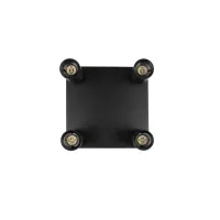 kelvo® SPOTA KLV-101-0146 Κινούμενο Φωτιστικό Σποτ Οροφής για 4 Λάμπες MR16 με Ντουί GU10 AC 220-240V IP20 - Μαύρο Ματ - Μ26 x Π26 x Υ14cm