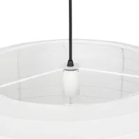 GLOBOSTAR® ROMINA 62001 Μοντέρνο Κρεμαστό Φωτιστικό Οροφής με Ντουί 1 x E27 AC 220-240V IP20 - Λευκό - Μ60 x Π60 x Υ65cm