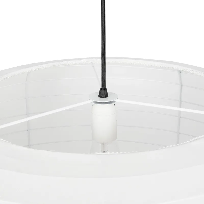 GLOBOSTAR® ROMINA 62001 Μοντέρνο Κρεμαστό Φωτιστικό Οροφής με Ντουί 1 x E27 AC 220-240V IP20 - Λευκό - Μ60 x Π60 x Υ65cm