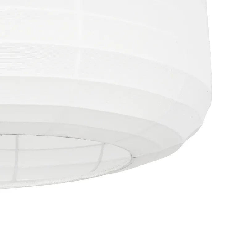 GLOBOSTAR® ROMINA 62001 Μοντέρνο Κρεμαστό Φωτιστικό Οροφής με Ντουί 1 x E27 AC 220-240V IP20 - Λευκό - Μ60 x Π60 x Υ65cm