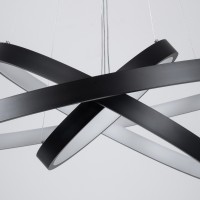 kelvo® NEMESIS KLV-101-0220-V2 Κρεμαστό Φωτιστικό Οροφής LED 120W 12000lm 180° AC 220-240V IP20 Ρυθμιζόμενο Λευκό CCT με Χειριστήριο από 2700K έως 6000K Dimmable - Lumileds SMD Chip - Μαύρο Ματ - Μ80 x Π80 x Υ80cm - 3 Χρόνια Εγγύηση