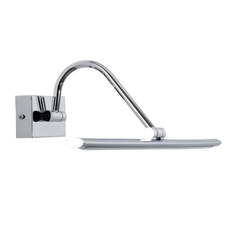 GLOBOSTAR® MIRA 60434 Μοντέρνο Φωτιστικό Τοίχου - Απλίκα Καθρέπτη Μπάνιου LED 12W 1400lm 120° AC 220-240V IP44 Φυσικό Λευκό 4500K - Lumileds SMD Chip & TÜV SÜD Driver - Νίκελ Χρώμιο - Μ60 x Π20 x Υ13cm - 3 Χρόνια Εγγύηση