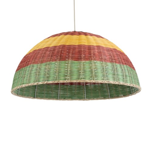 GLOBOSTAR® CABALLEROS 02061 Boho Κρεμαστό Φωτιστικό Οροφής με Ντουί 1 x E27 AC 220-240V IP20 - Πολύχρωμο - Μ70 x Π70 x Υ34cm