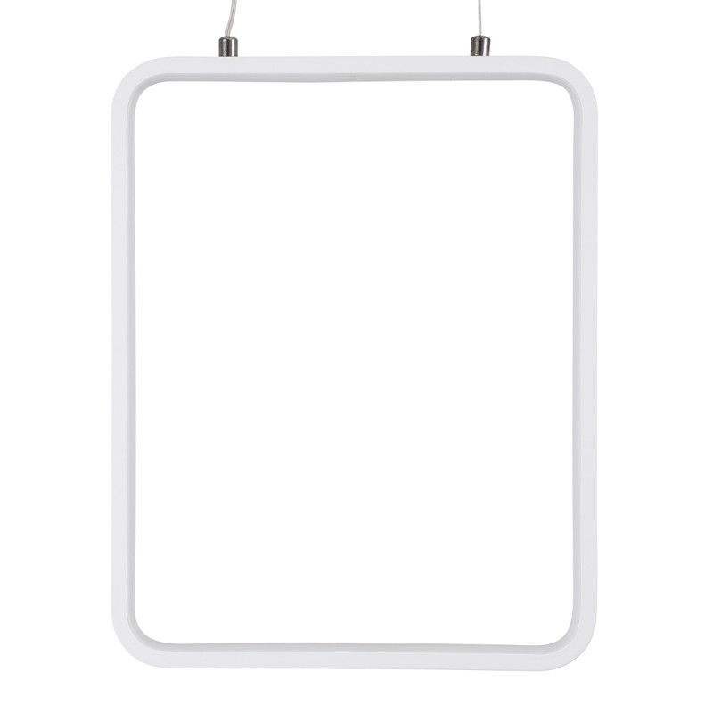 GLOBOSTAR® NEROBA 61303 Μοντέρνο Κρεμαστό Φωτιστικό Οροφής LED 18W 1980lm 360° AC 220-240V IP20 Ρυθμιζόμενο Λευκό CCT με On/Off 2700K/4500K/6000K - Lumileds SMD Chip - Λευκό Ματ - Μ29 x Π2 x Υ36cm - 3 Χρόνια Εγγύηση
