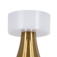 GloboStar® DOLLY 76470 Επαναφορτιζόμενο Επιτραπέζιο Φωτιστικό Πορτατίφ LED 1.5W 105lm 120° DC 5V IP44 CCT Ultra Θερμό 1500K - Φυσικό Λευκό 4500K - Ψυχρό Λευκό 6000K Dimmable Χρυσό & Λευκό Πλαστικό - Μ9 x Π9 x Υ21cm - 2 Χρόνια Εγγύηση