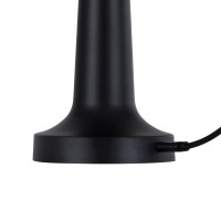GloboStar® NANNA 76472 Επαναφορτιζόμενο Επιτραπέζιο Φωτιστικό Πορτατίφ LED 1.5W 105lm 120° DC 5V IP44 CCT Ultra Θερμό 1500K - Φυσικό Λευκό 4500K - Ψυχρό Λευκό 6000K Dimmable Μαύρο & Λευκό Πλαστικό - Μ9 x Π9 x Υ21cm - 2 Χρόνια Εγγύηση