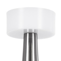 GloboStar® NANNA 76473 Επαναφορτιζόμενο Επιτραπέζιο Φωτιστικό Πορτατίφ LED 1.5W 105lm 120° DC 5V IP44 CCT Ultra Θερμό 1500K - Φυσικό Λευκό 4500K - Ψυχρό Λευκό 6000K Dimmable Ασημί & Λευκό Πλαστικό - Μ9 x Π9 x Υ21cm - 2 Χρόνια Εγγύηση