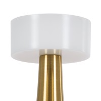GloboStar® NANNA 76475 Επαναφορτιζόμενο Επιτραπέζιο Φωτιστικό Πορτατίφ LED 1.5W 105lm 120° DC 5V IP44 CCT Ultra Θερμό 1500K - Φυσικό Λευκό 4500K - Ψυχρό Λευκό 6000K Dimmable Χρυσό & Λευκό Πλαστικό - Μ9 x Π9 x Υ21cm - 2 Χρόνια Εγγύηση