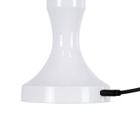 GloboStar® LUNNA 76476 Επαναφορτιζόμενο Επιτραπέζιο Φωτιστικό Πορτατίφ LED 1.5W 105lm 120° DC 5V IP44 CCT Ultra Θερμό 1500K - Φυσικό Λευκό 4500K - Ψυχρό Λευκό 6000K Dimmable Λευκό Πλαστικό - Μ9 x Π9 x Υ23cm- 2 Χρόνια Εγγύηση