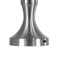 GloboStar® LUNNA 76478 Επαναφορτιζόμενο Επιτραπέζιο Φωτιστικό Πορτατίφ LED 1.5W 105lm 120° DC 5V IP44 CCT Ultra Θερμό 1500K - Φυσικό Λευκό 4500K - Ψυχρό Λευκό 6000K Dimmable Ασημί Πλαστικό - Μ9 x Π9 x Υ23cm - 2 Χρόνια Εγγύηση