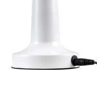 GloboStar® BELLA 76502 Επαναφορτιζόμενο Επιτραπέζιο Φωτιστικό Πορτατίφ LED 1.5W 105lm 120° DC 5V IP44 Θερμό Λευκό 2700K Dimmable Λευκό Αλουμίνιο - Μ9 x Π9 x Υ21cm - 2 Xρόνια Εγγύηση