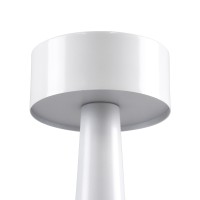 GloboStar® BELLA 76502 Επαναφορτιζόμενο Επιτραπέζιο Φωτιστικό Πορτατίφ LED 1.5W 105lm 120° DC 5V IP44 Θερμό Λευκό 2700K Dimmable Λευκό Αλουμίνιο - Μ9 x Π9 x Υ21cm - 2 Xρόνια Εγγύηση