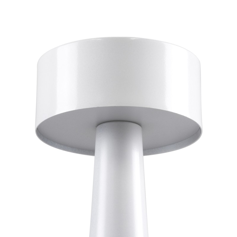 GloboStar® BELLA 76502 Επαναφορτιζόμενο Επιτραπέζιο Φωτιστικό Πορτατίφ LED 1.5W 105lm 120° DC 5V IP44 Θερμό Λευκό 2700K Dimmable Λευκό Αλουμίνιο - Μ9 x Π9 x Υ21cm - 2 Xρόνια Εγγύηση