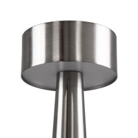 GloboStar® BELLA 76504 Επαναφορτιζόμενο Επιτραπέζιο Φωτιστικό Πορτατίφ LED 1.5W 105lm 120° DC 5V IP44 Θερμό Λευκό 2700K Dimmable Ασημί Αλουμίνιο - Μ9 x Π9 x Υ21cm - 2 Xρόνια Εγγύηση