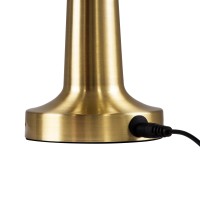 GloboStar® BELLA 76506 Επαναφορτιζόμενο Επιτραπέζιο Φωτιστικό Πορτατίφ LED 1.5W 105lm 120° DC 5V IP44 Θερμό Λευκό 2700K Dimmable Χρυσό Αλουμίνιο - Μ9 x Π9 x Υ21cm - 2 Xρόνια Εγγύηση