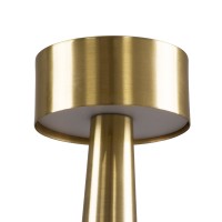GloboStar® BELLA 76506 Επαναφορτιζόμενο Επιτραπέζιο Φωτιστικό Πορτατίφ LED 1.5W 105lm 120° DC 5V IP44 Θερμό Λευκό 2700K Dimmable Χρυσό Αλουμίνιο - Μ9 x Π9 x Υ21cm - 2 Xρόνια Εγγύηση