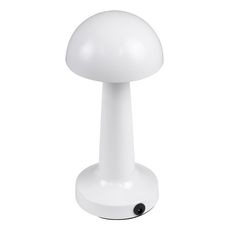 GloboStar® COCO 76508 Επαναφορτιζόμενο Επιτραπέζιο Φωτιστικό Πορτατίφ LED 1.5W 105lm 120° DC 5V IP44 Θερμό Λευκό 2700K Dimmable Λευκό Αλουμίνιο - Μ10 x Π10 x Υ22cm - 2 Xρόνια Εγγύηση