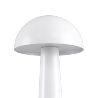 GloboStar® COCO 76508 Επαναφορτιζόμενο Επιτραπέζιο Φωτιστικό Πορτατίφ LED 1.5W 105lm 120° DC 5V IP44 Θερμό Λευκό 2700K Dimmable Λευκό Αλουμίνιο - Μ10 x Π10 x Υ22cm - 2 Xρόνια Εγγύηση