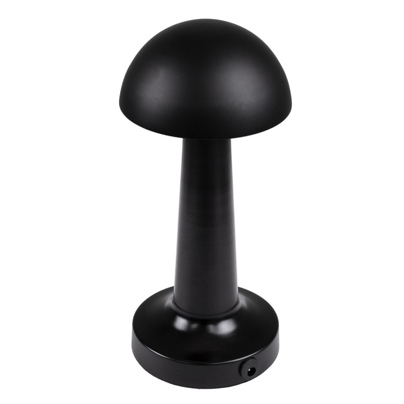GloboStar® COCO 76509 Επαναφορτιζόμενο Επιτραπέζιο Φωτιστικό Πορτατίφ LED 1.5W 105lm 120° DC 5V IP44 Θερμό Λευκό 2700K Dimmable Μαύρο Αλουμίνιο - Μ10 x Π10 x Υ22cm - 2 Xρόνια Εγγύηση