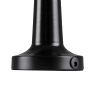 GloboStar® COCO 76509 Επαναφορτιζόμενο Επιτραπέζιο Φωτιστικό Πορτατίφ LED 1.5W 105lm 120° DC 5V IP44 Θερμό Λευκό 2700K Dimmable Μαύρο Αλουμίνιο - Μ10 x Π10 x Υ22cm - 2 Xρόνια Εγγύηση