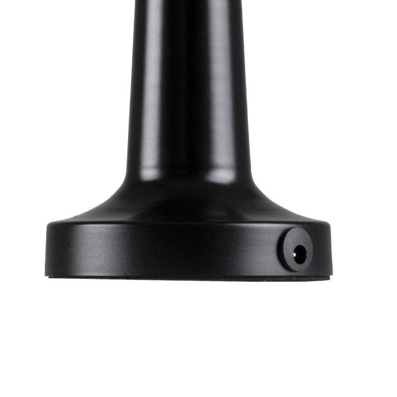GloboStar® COCO 76509 Επαναφορτιζόμενο Επιτραπέζιο Φωτιστικό Πορτατίφ LED 1.5W 105lm 120° DC 5V IP44 Θερμό Λευκό 2700K Dimmable Μαύρο Αλουμίνιο - Μ10 x Π10 x Υ22cm - 2 Xρόνια Εγγύηση