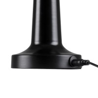 GloboStar® COCO 76509 Επαναφορτιζόμενο Επιτραπέζιο Φωτιστικό Πορτατίφ LED 1.5W 105lm 120° DC 5V IP44 Θερμό Λευκό 2700K Dimmable Μαύρο Αλουμίνιο - Μ10 x Π10 x Υ22cm - 2 Xρόνια Εγγύηση