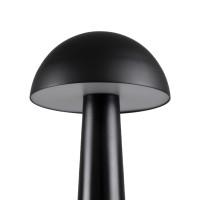 GloboStar® COCO 76509 Επαναφορτιζόμενο Επιτραπέζιο Φωτιστικό Πορτατίφ LED 1.5W 105lm 120° DC 5V IP44 Θερμό Λευκό 2700K Dimmable Μαύρο Αλουμίνιο - Μ10 x Π10 x Υ22cm - 2 Xρόνια Εγγύηση