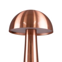 GloboStar® COCO 76511 Επαναφορτιζόμενο Επιτραπέζιο Φωτιστικό Πορτατίφ LED 1.5W 105lm 120° DC 5V IP44 Θερμό Λευκό 2700K Dimmable Χάλκινο Αλουμίνιο - Μ10 x Π10 x Υ22cm - 2 Xρόνια Εγγύηση